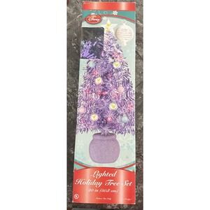 Disney Tinkerbell 20" Lighted Holiday Table Top Tree Purple